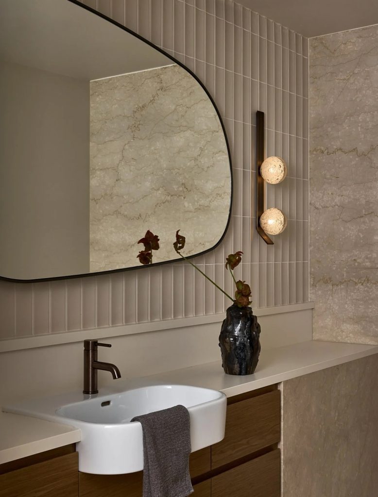 Articolo Studios Luxury Lighting Fizi Double Wall Sconce in Bathroom