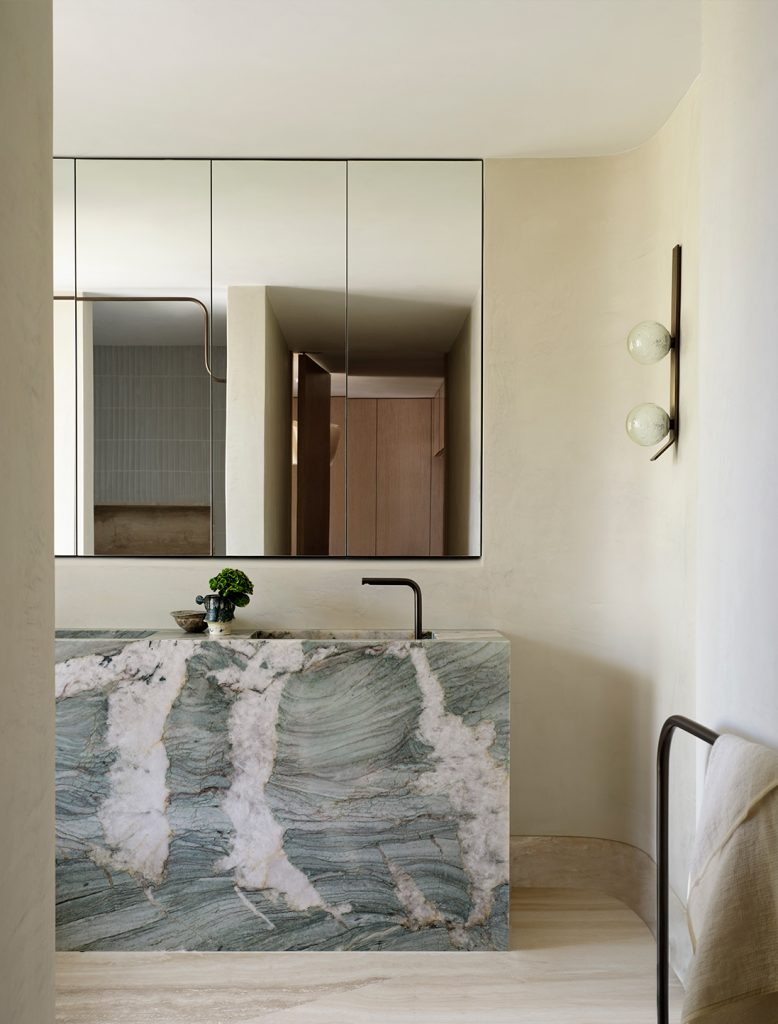 Articolo Studios Luxury Lighting Fizi on Kick Double Wall Sconce in Bathroom