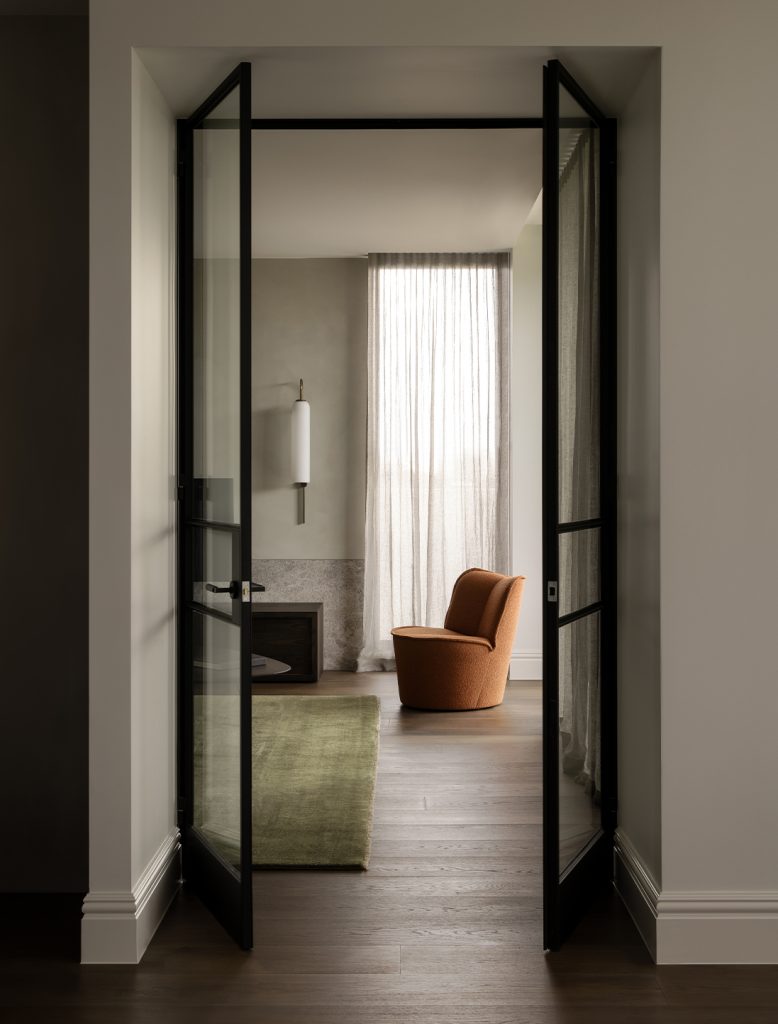 Articolo Studios Luxury Lighting Float Glide Wall Sconce in Living Room