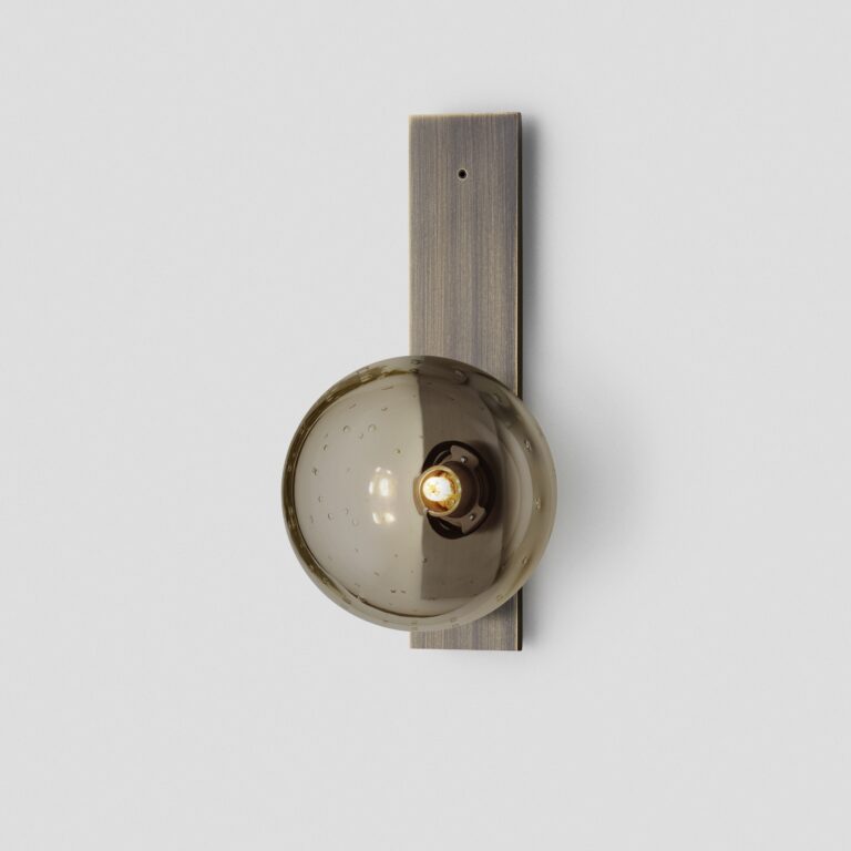 Articolo Studios Scandi Ball Smoke Mid Bronze Wall Sconce on Flat