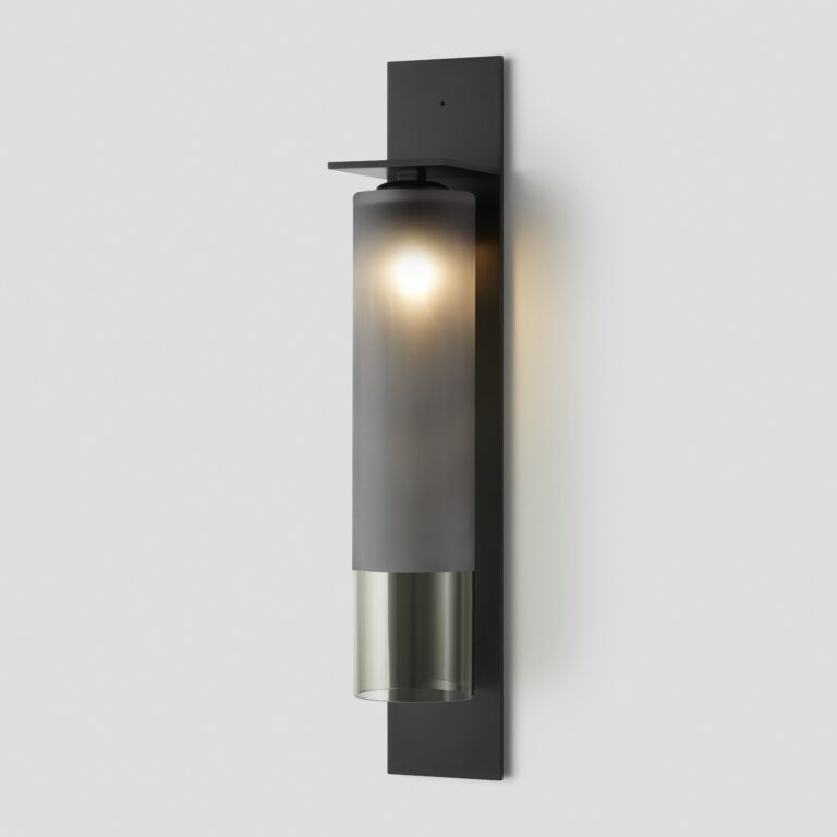 Articolo Studios Eclipse Grey Frost Black Wall Sconce