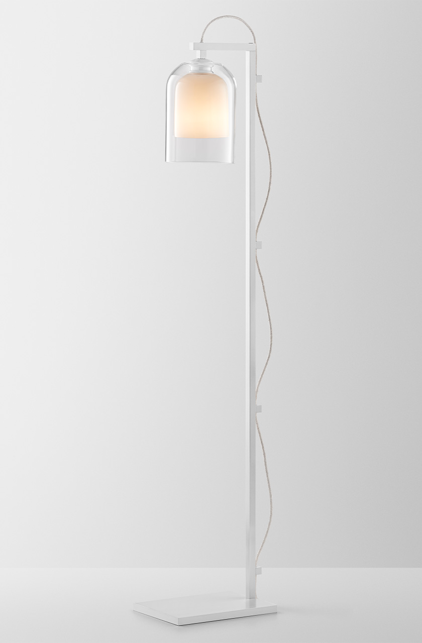 Articolo Studios Luxury Lighting Lumi Floor Lamp in White Powder Coat