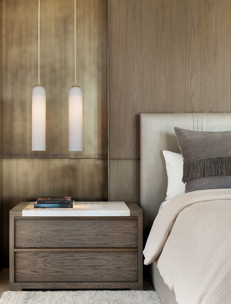 Articolo Studios Luxury Lighting Float Pendant Beside Bed