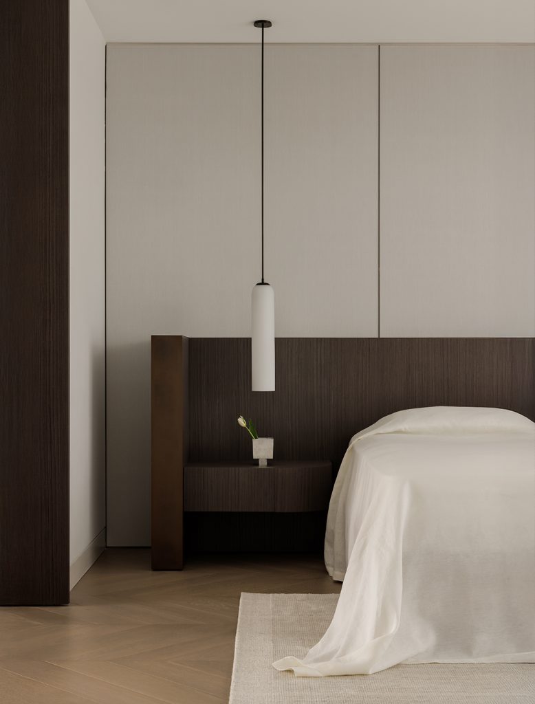 Articolo Studios Luxury Lighting Float Pendant Beside Bed