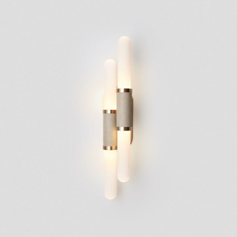 Articolo Studios Scandal Staggered Snow Brass Mesh Wall Sconce