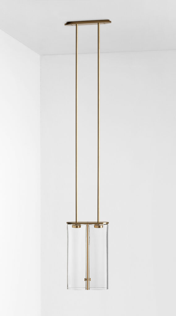 Articolo Studios Slim Pendant in Brass with Clear Glass Shade