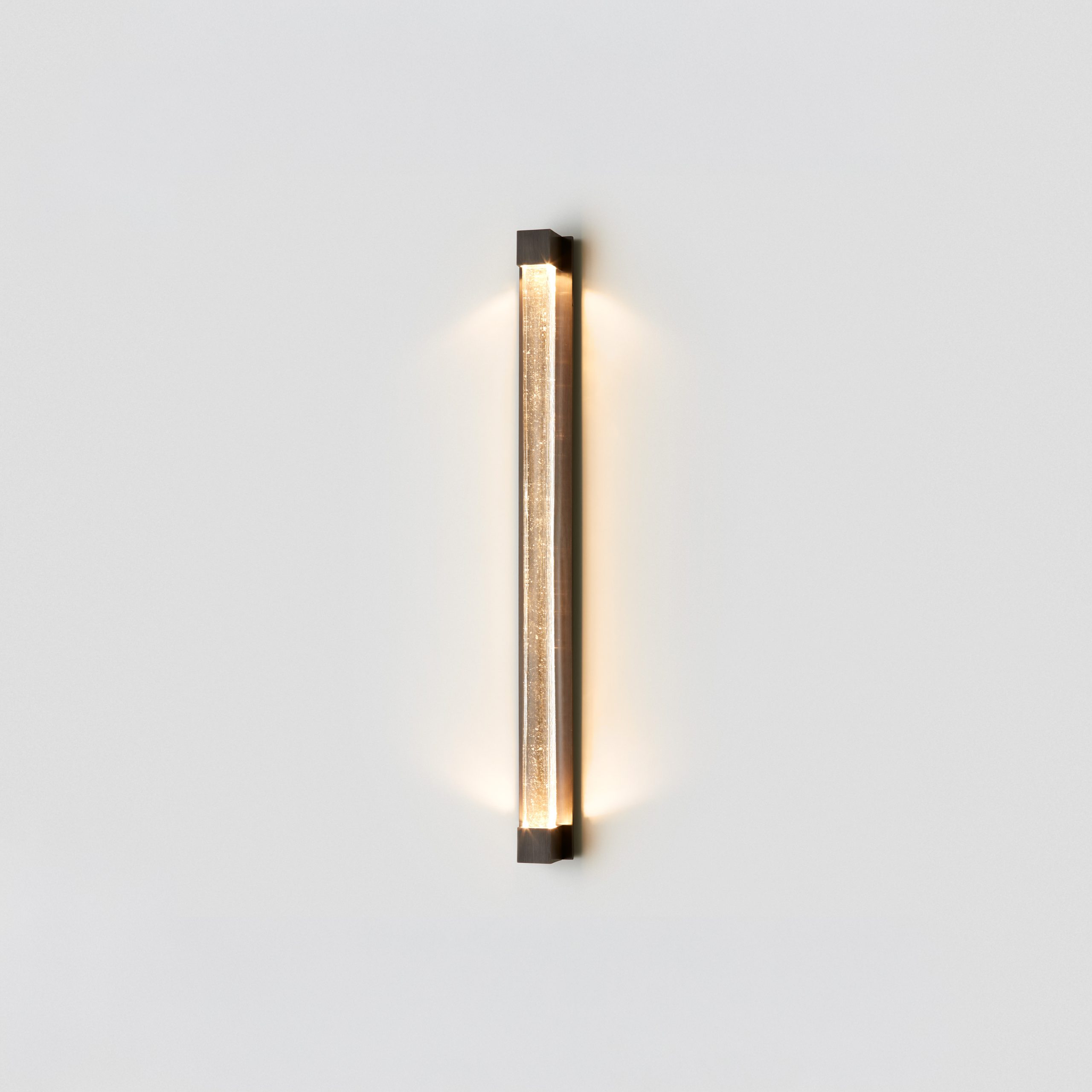 Articolo Studios Luxury Lighting Fini Wall Sconce in Bronze. with Clear Shade