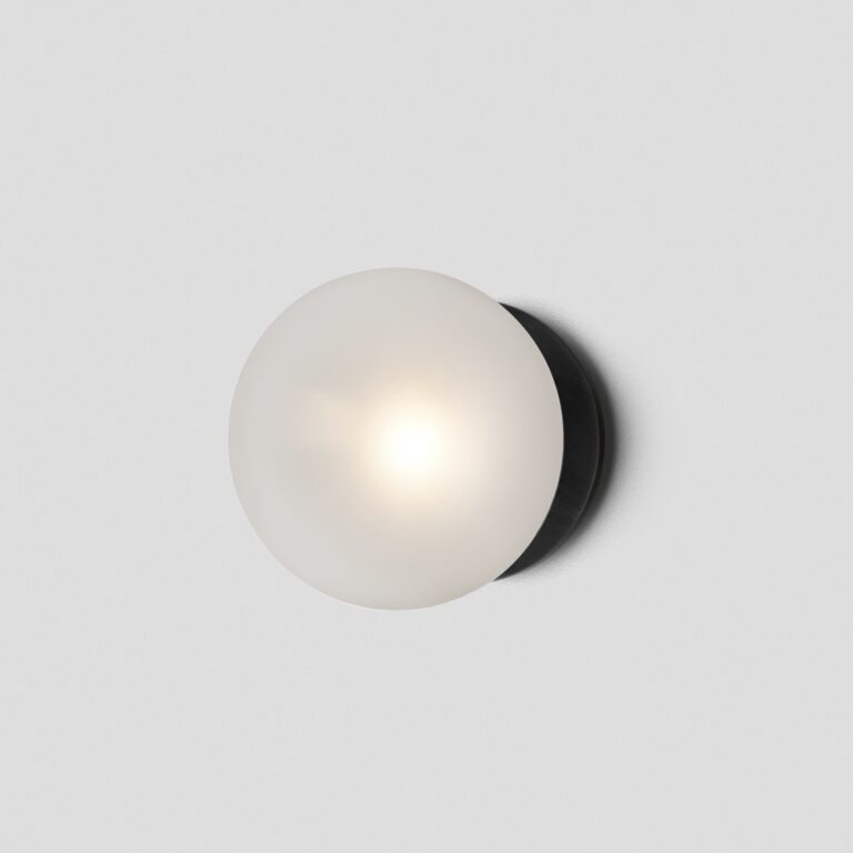 Articolo Lighting Exterior Ball Snow Black Round Wall Sconce