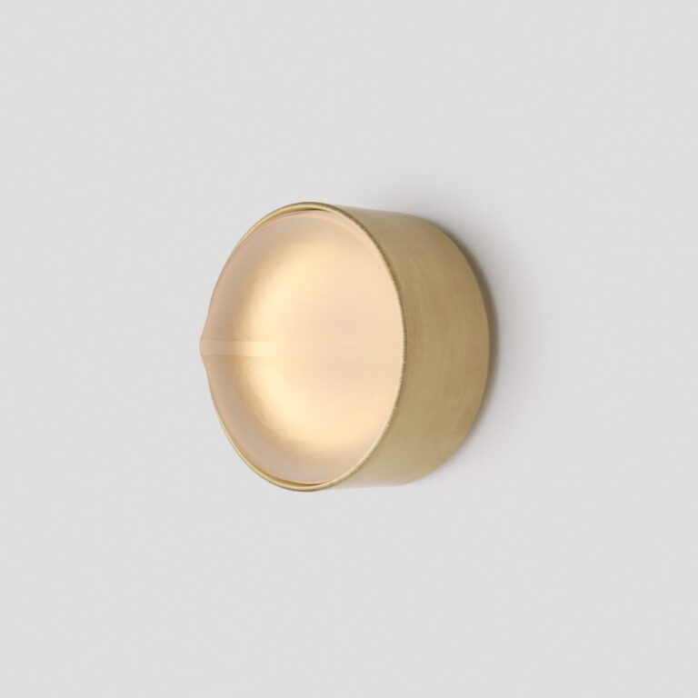 Articolo Studios Occhi White Brass Wall Sconce Exterior