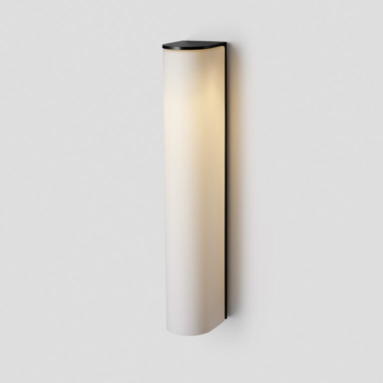 Articolo Studios Slim Extra Large White Black Wall Sconce Exterior