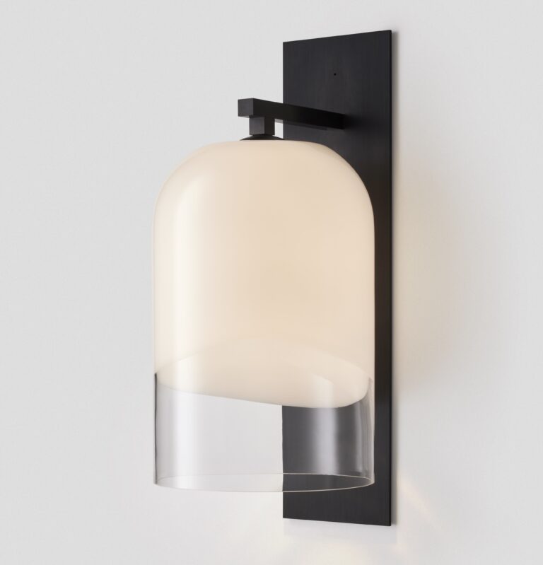 Articolo Studios Exterior Lighting XL Moni Wall Sconce Black White Clear