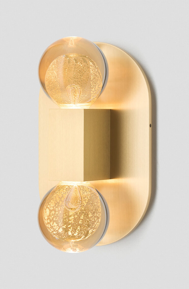 Articolo Studios Luxury Lighting Oro Double Wall Sconce in Brass