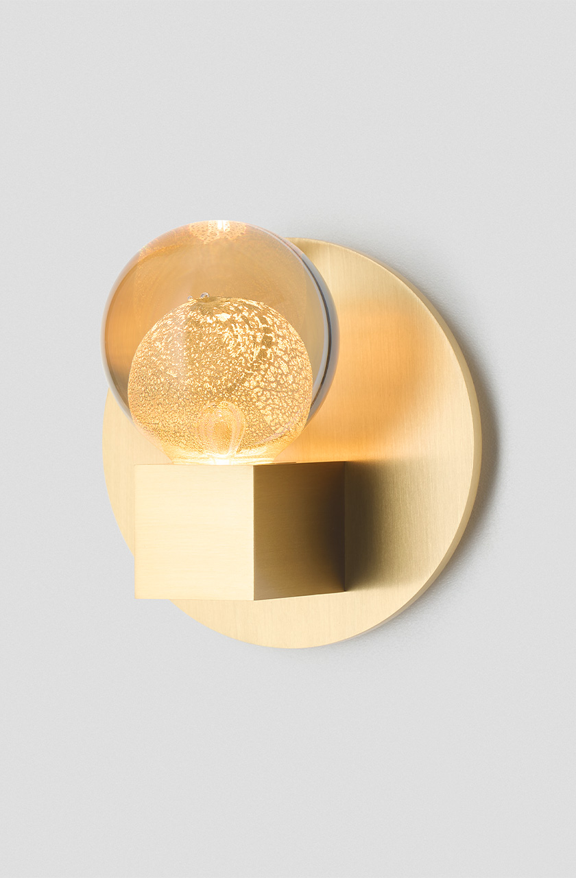 Articolo Studios Luxury Lighting Oro Single Wall Sconce in Brass
