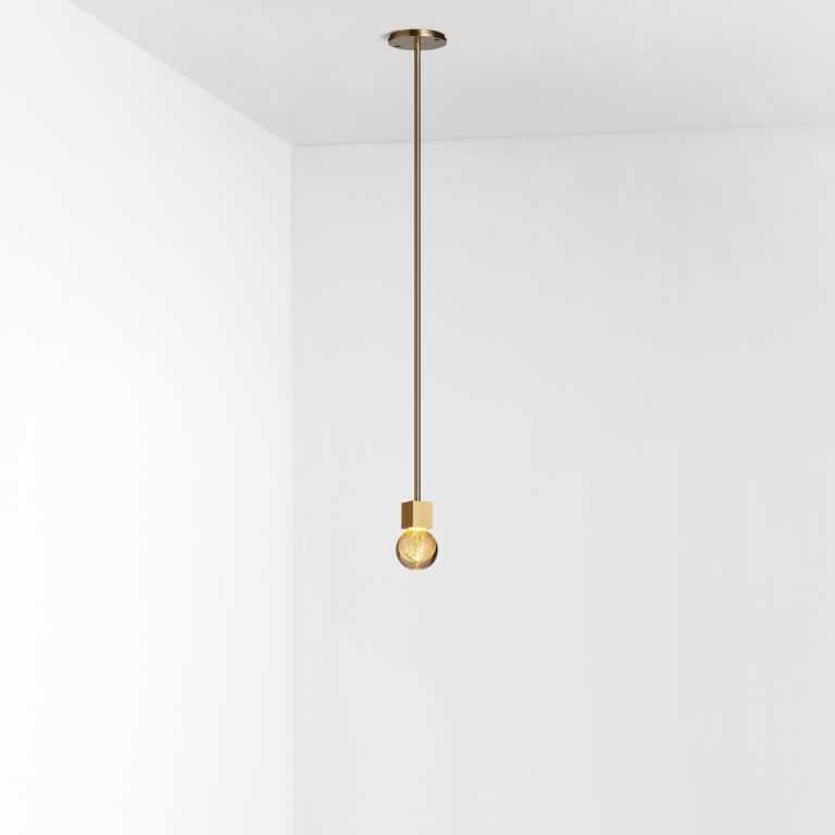 Articolo Oro Single Ball Pendant Brass with Gold Foil