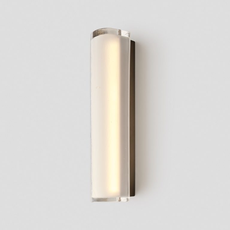 Articolo Studios Luxury Lighting 12:40 Wall Sconce in Bronze and Cast Glass