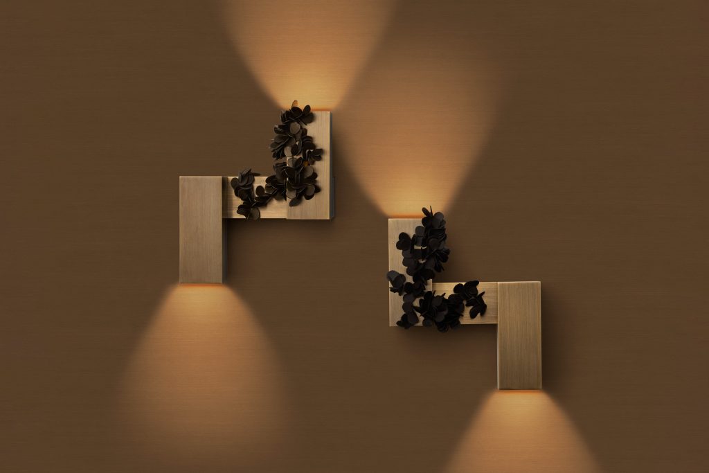 Articolo Studios Luxury Lighting Artist Series Debut Barnacles Connect Wall Sconces in Bronze and Mid Bronze Barnacles