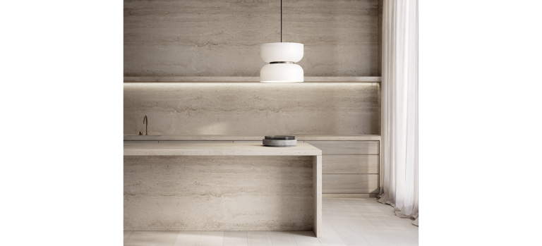 Articolo Studios Luxury Lighting Rolo Up Down Pendant in Kitchen Visualisation