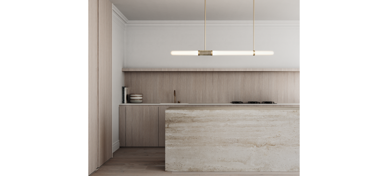 Articolo Studios Luxury Lighting Scandal Long Pendant in Kitchen Visualisation