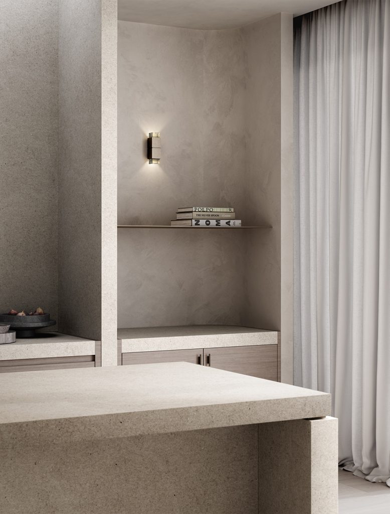 Articolo Studios Luxury Lighting Cubo Up Down Wall Sconce in Kitchen Visualisation