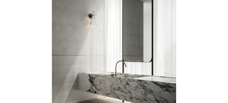 Articolo Studios Luxury Lighting Domi Wall Sconce in bathroom