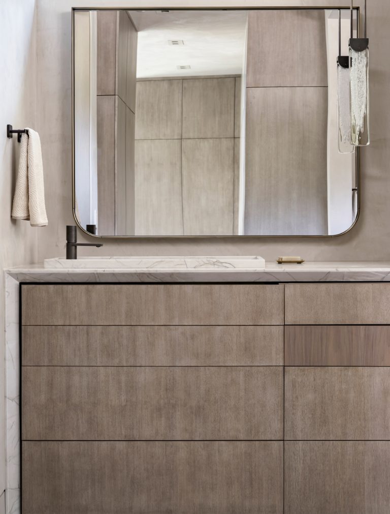 Articolo Studios Luxury Lighting Slab Pendant in Bathroom by AMB Design