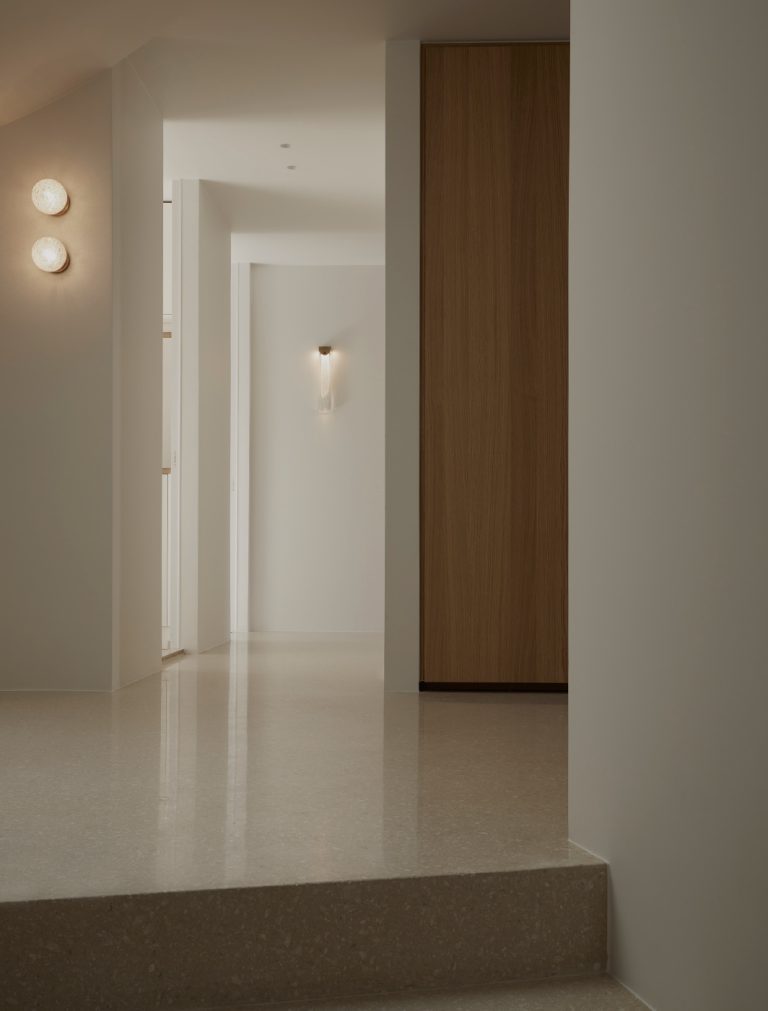 Articolo Studios Luxury Lighting Fizi on Round Wall Sconce and Fizi Slab Wall Sconce in House of Svabo by Skapa Architects