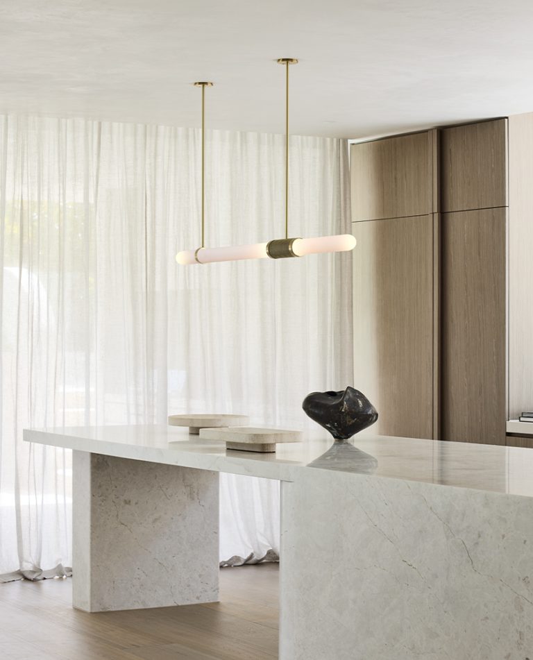 Articolo Studios Luxury Lighting Scandal Long Pendant in Sands Residence by McKimm