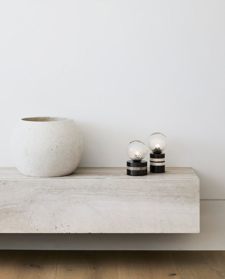 Articolo Studios Luxury Lighting Fizi Table Lamp in Garden Residence by Cponrad Architects