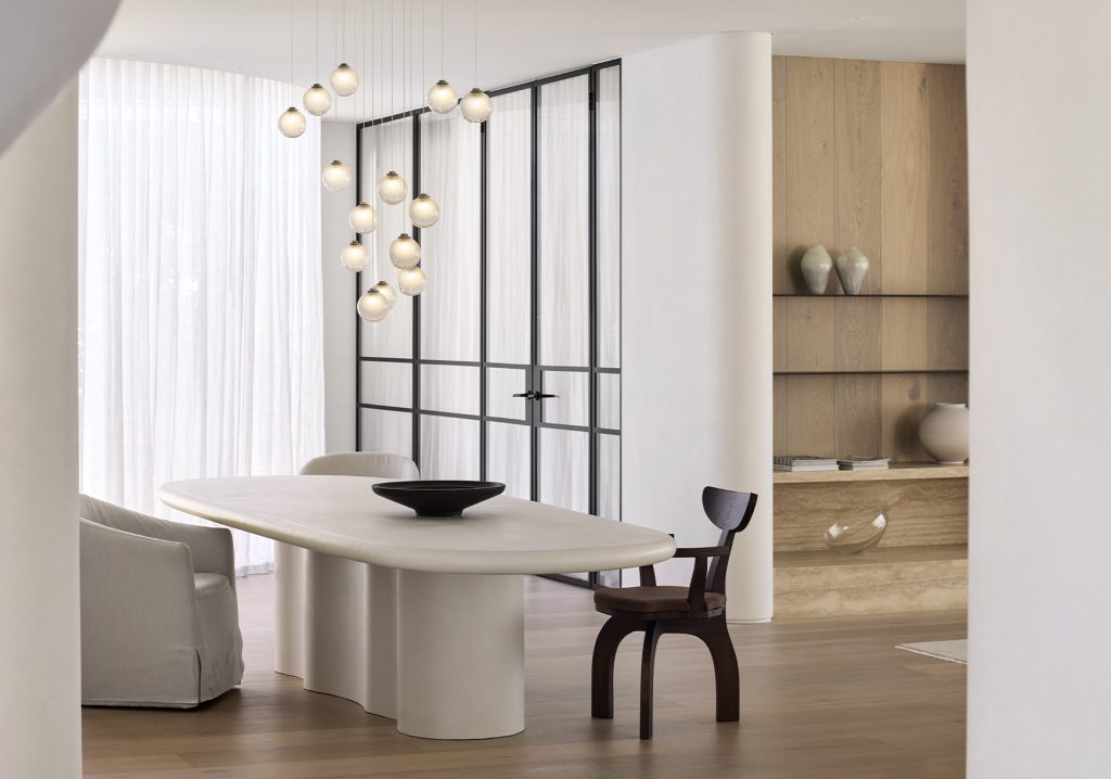 Articolo Studios Luxury Lighting Fizi ball Multidrop in Sands Residence by McKimm