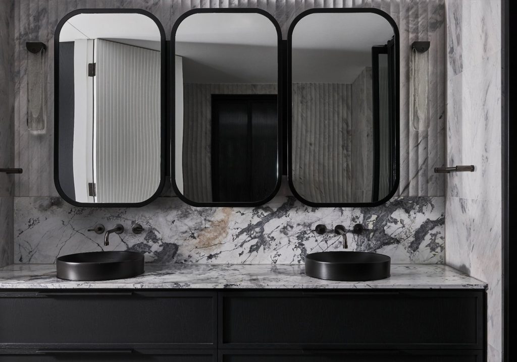 Articolo Studio Luxury Lighting Slab Wall Sconces in Middle Harbour House by Studio Trio
