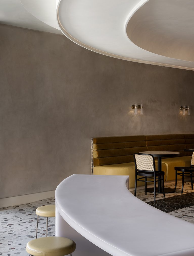 Articolo Studios Luxury Lighting Domi Wall Sconces in Laurent Bakery Project