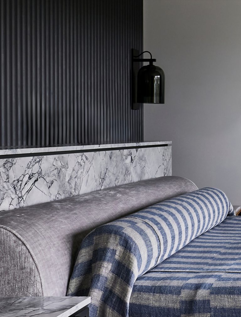Articolo Studios Luxury Lighting Lumi Wall Sconce in Middle Harbour House by Studio Trio