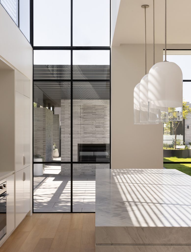 Articolo Studios Luxury Lighting Moni Extra Large Triple Pendants in Kitchen