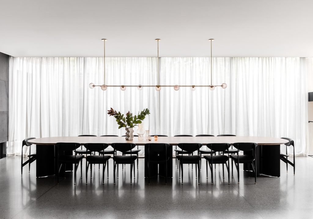 Articolo Studios Luxury Lighting Trilogy Horizontal Wall Sconce in Sussex House by McKimm