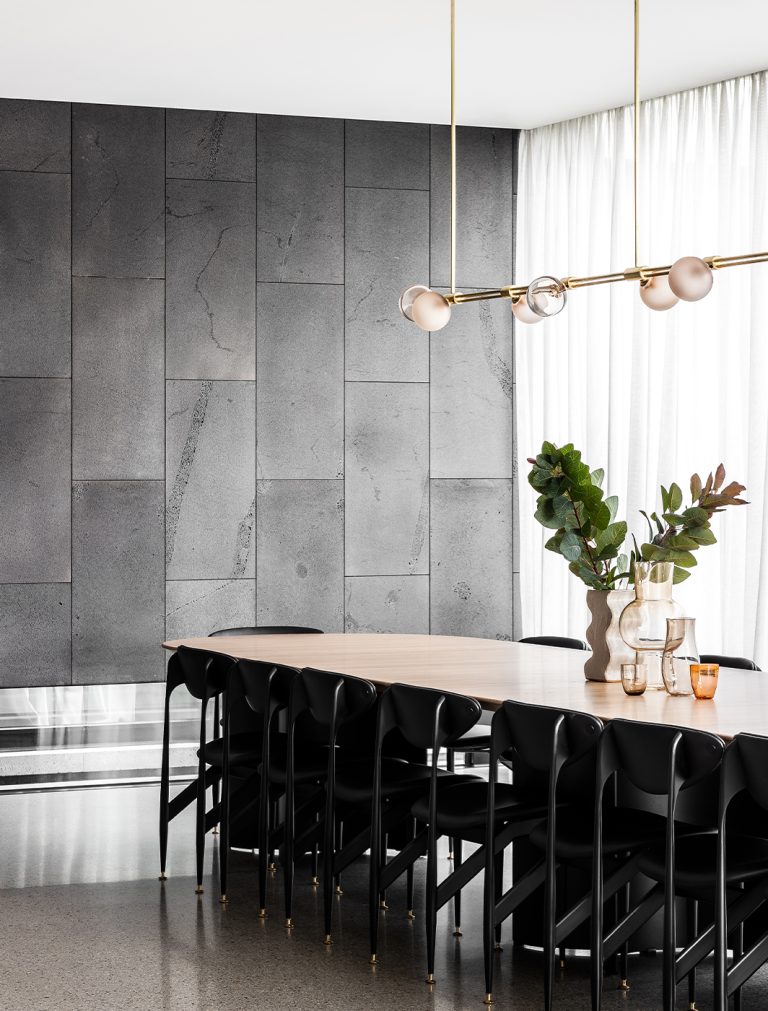 Articolo Studios Luxury Lighting Trilogy Horizontal Pendant in Sussex House by McKimm