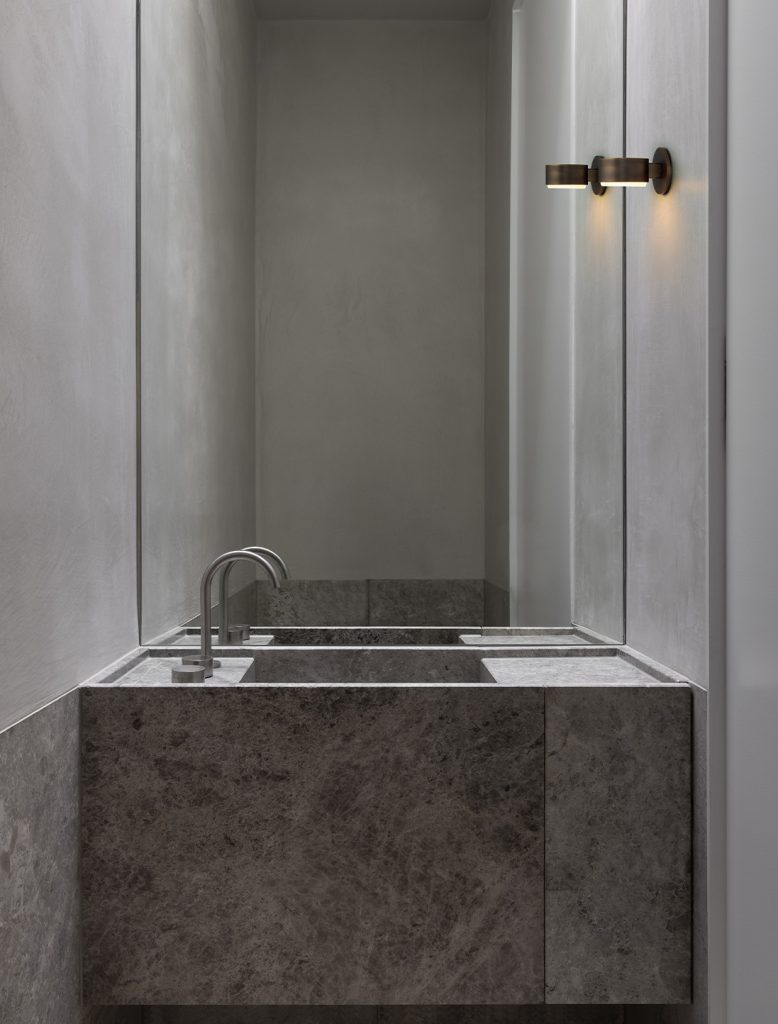 Articolo Studios Luxury Lighting Occhi Fixed Wall Sconce in Bathroom