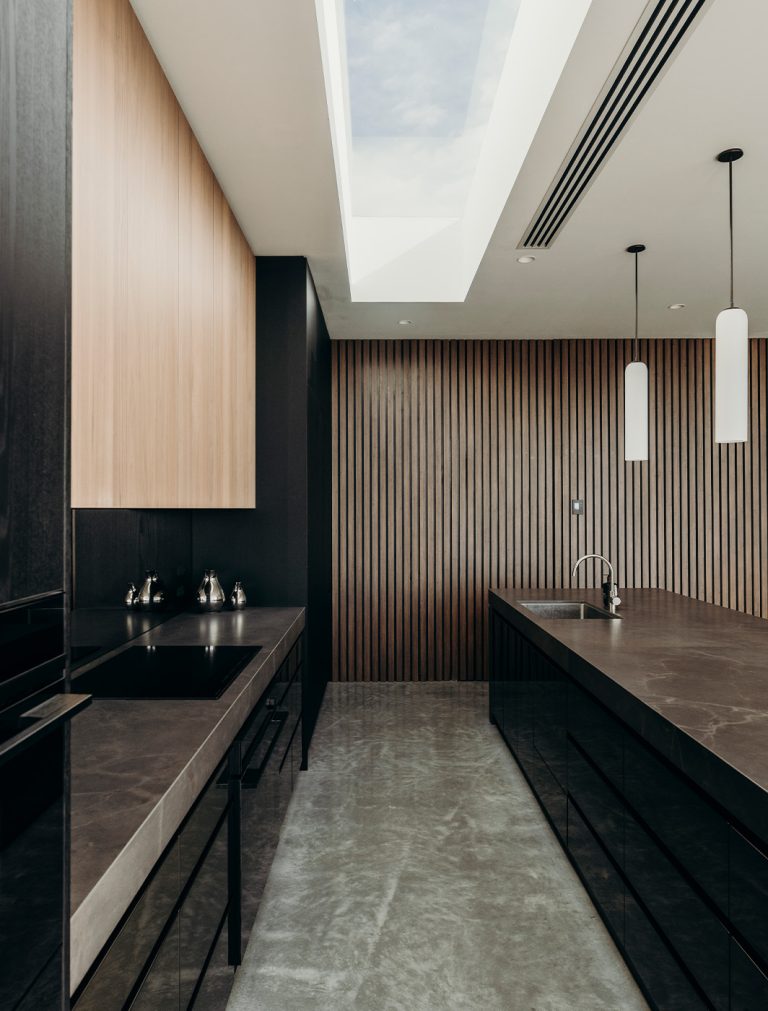Articolo Studios Luxury Lighting Float Pendant in Kitchen of The Ridge Nelsons Bay