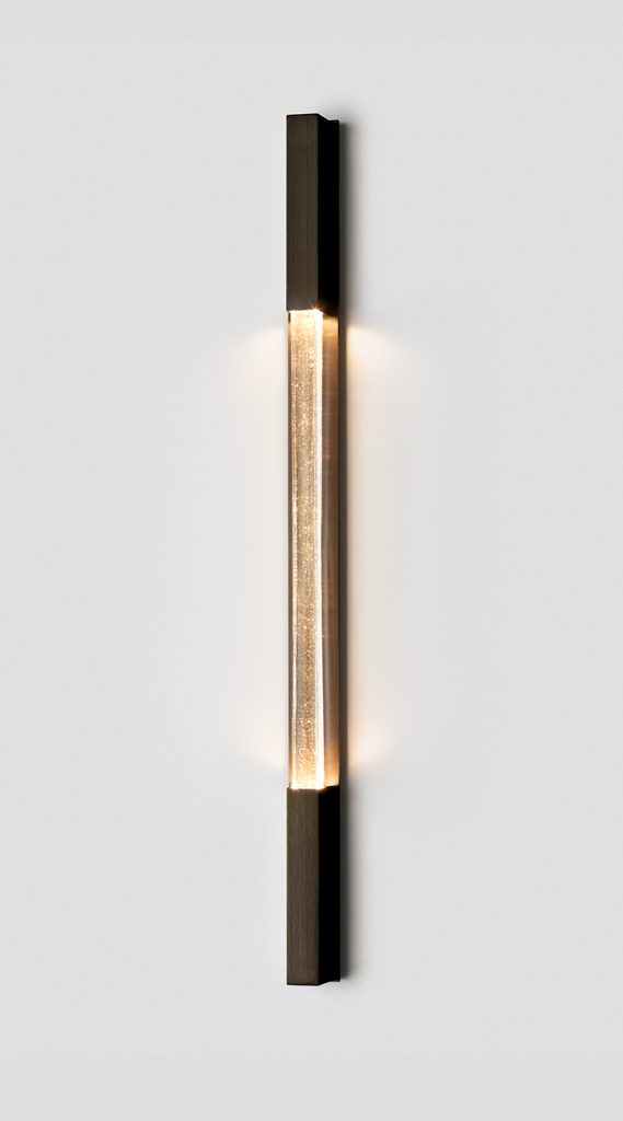 Articolo Studios Luxury Lighting Fini Extra Large Wall Sconce in in Bronze with Clear Shade